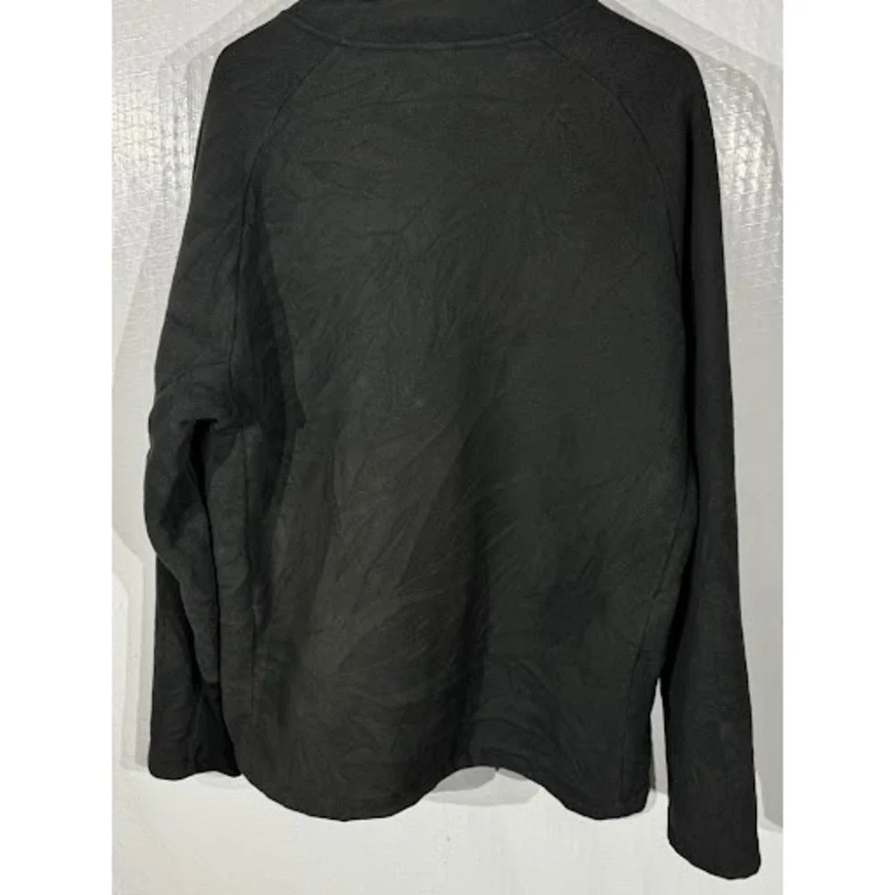 The North Face Full Zip Fleece Jacket Men's XL Black Blue Accent Outdoor